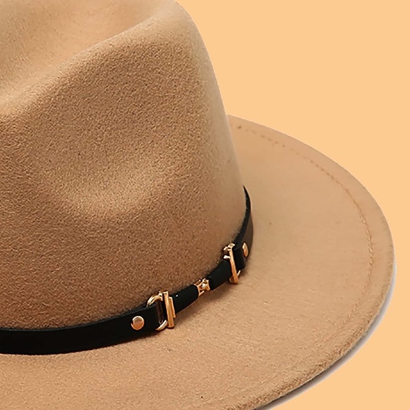 Bohemian Vegan Leather belted Fedora Hat Summer - Picture 5 of 9